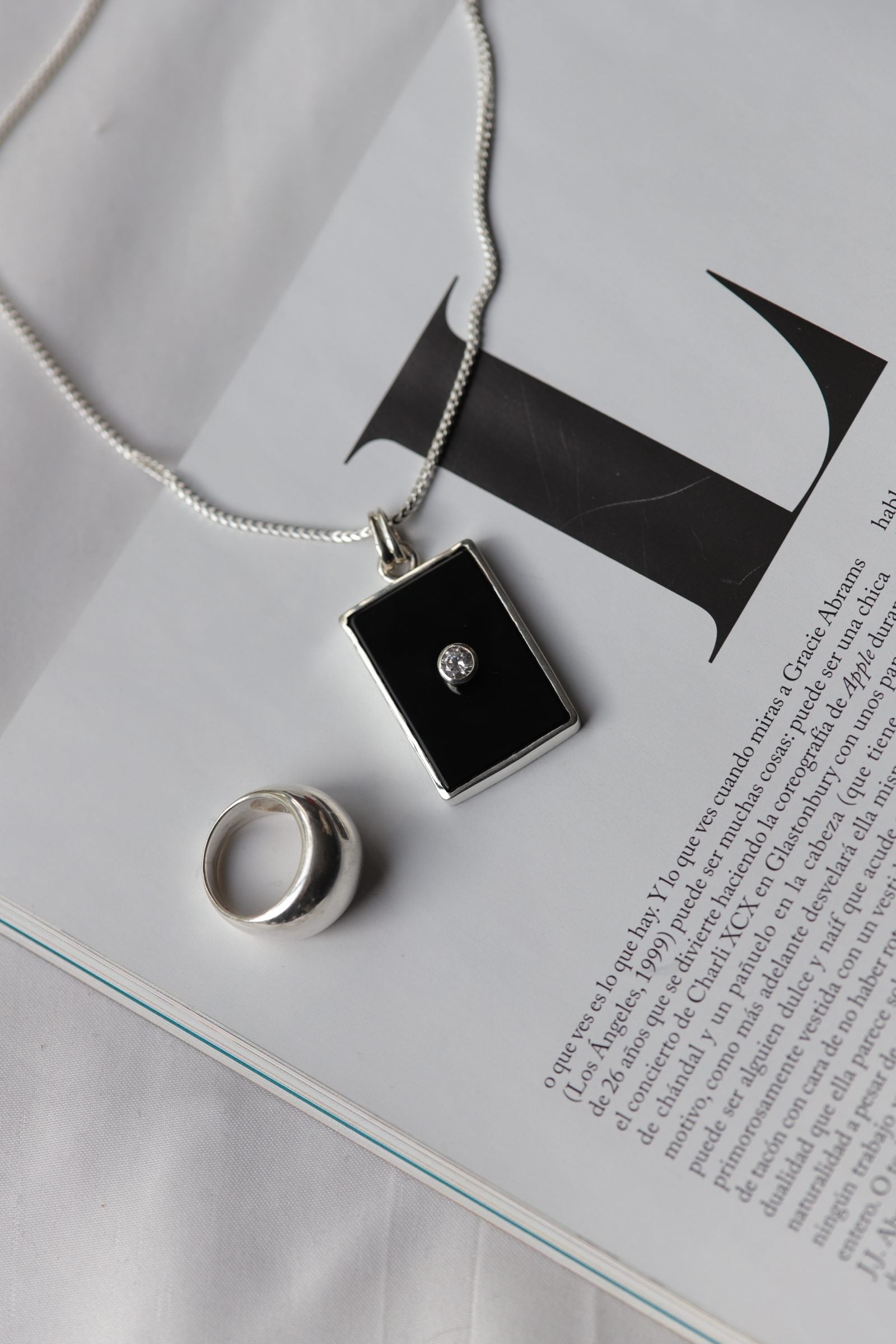 Colgante Onix rectangular