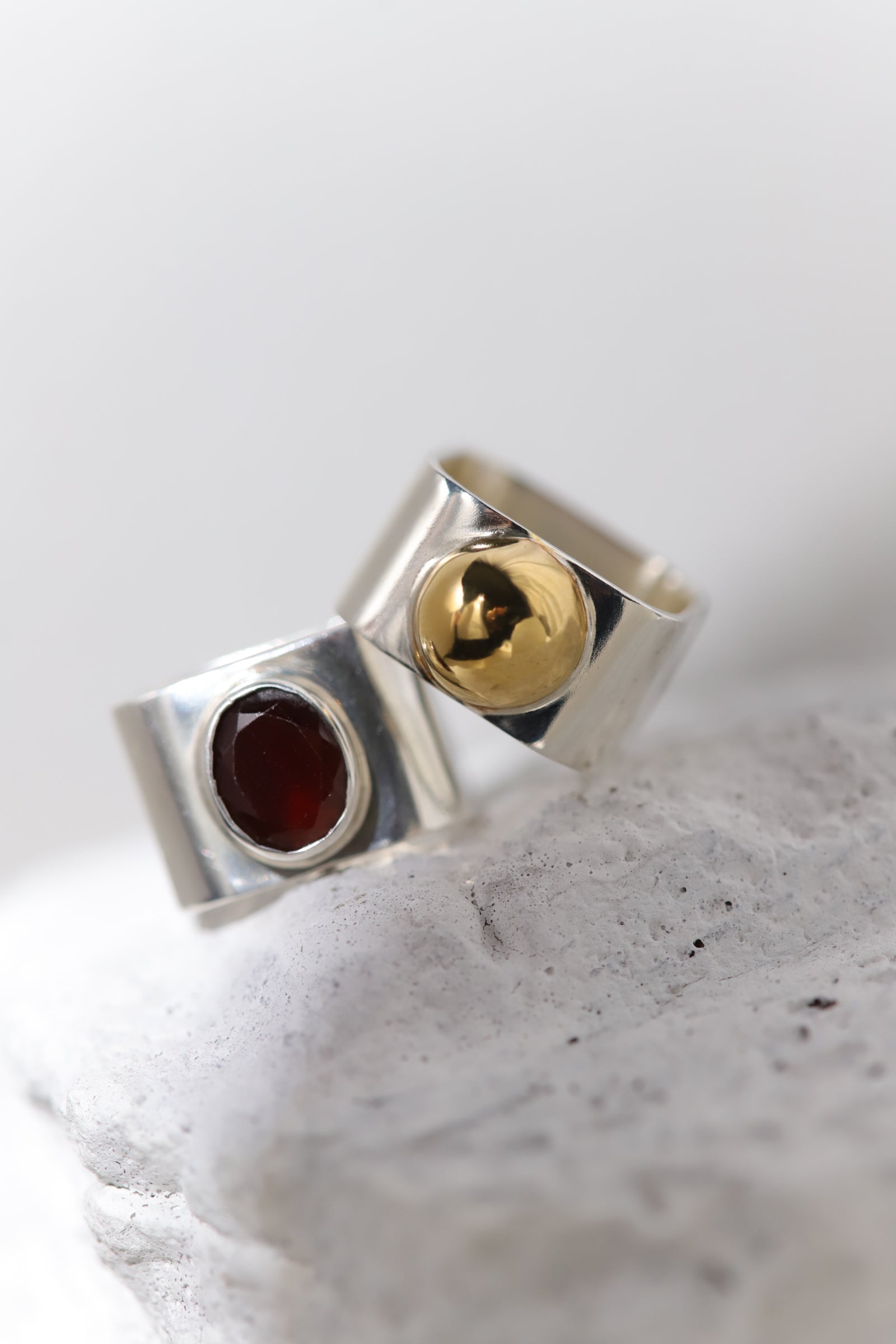 Anillo Essense Square Bicolor