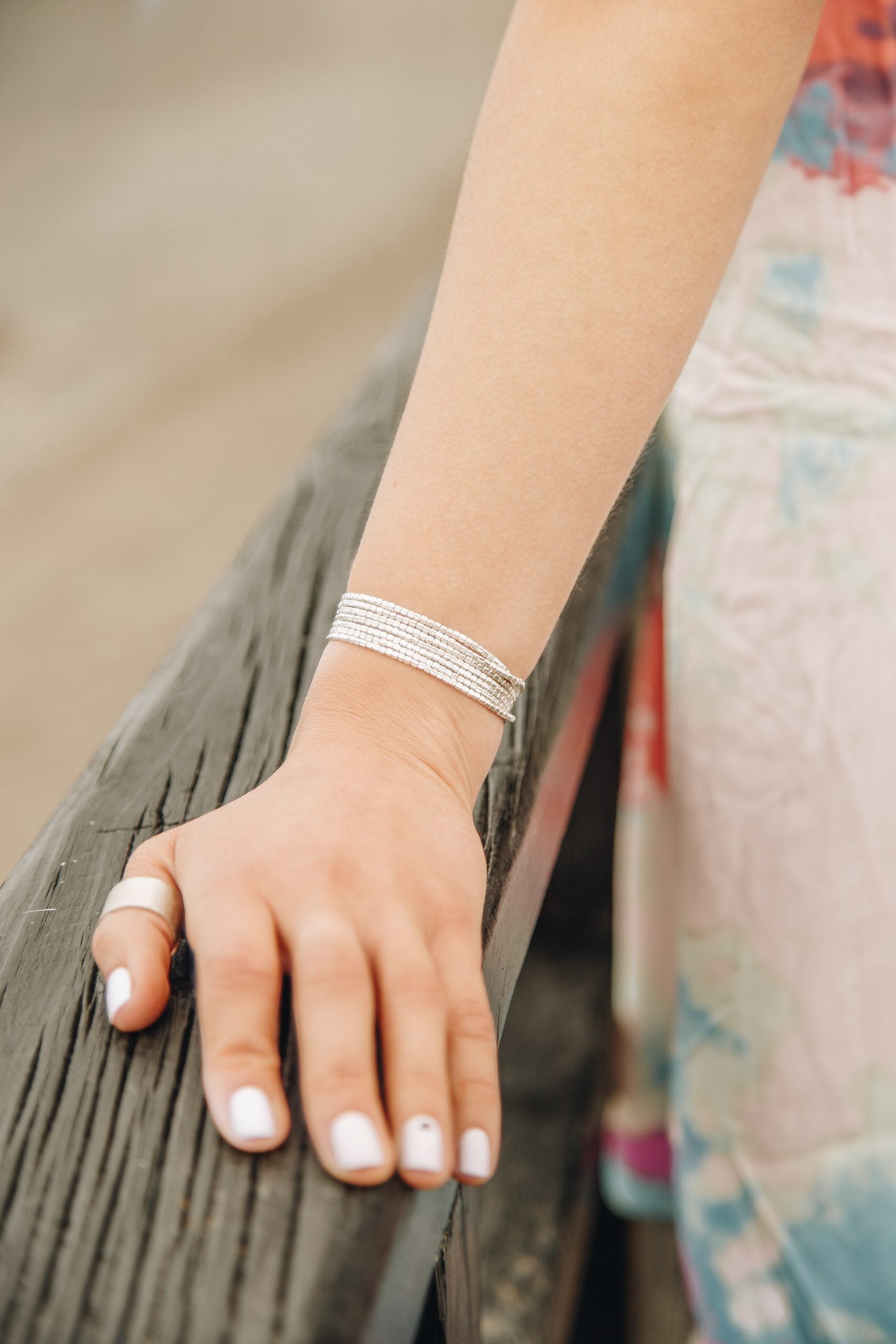 Pulsera Mostacilla cuadrada 1 Mt.