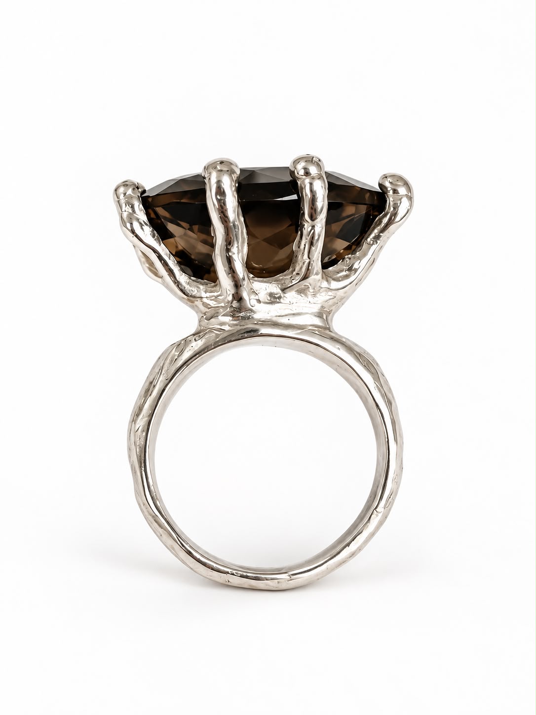 Anillo Amapola Cuarzo Fumé
