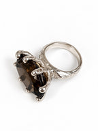 Anillo Amapola Cuarzo Fumé