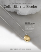 Colgante Biarritz Bicolor de plata 925 con baño de oro – Igna Valverde, vista 4