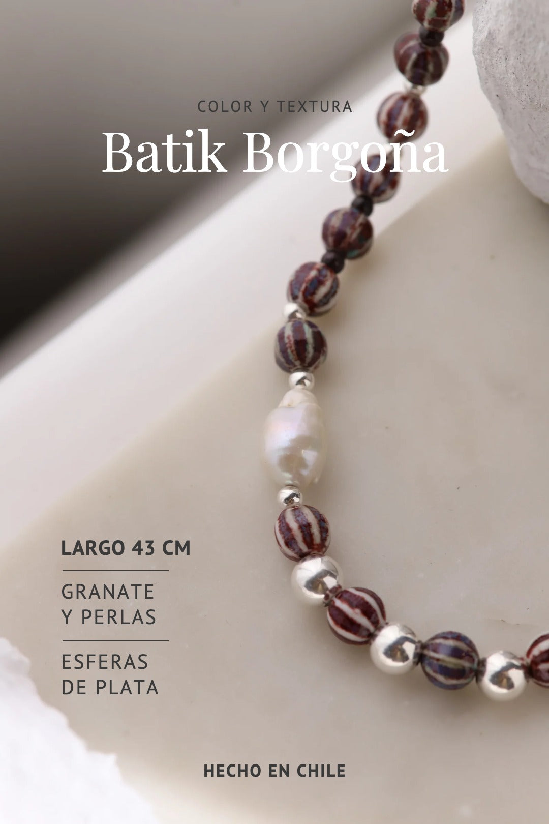 Collar Batik Borgoña